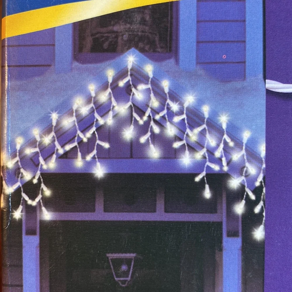 Holiday Time 300 Count 19’ Clear Icicle Light Set